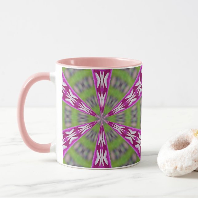 Kaleidoscope Dahlia Mug (With Donut)