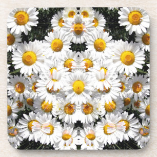 Kaleidoscope Daisies Pattern Drink Coaster