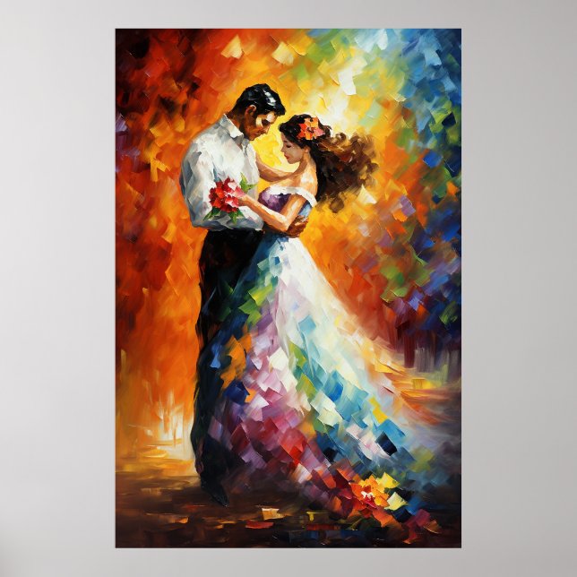 Kaleidoscope Dance – Romantic Couple Poster (Front)