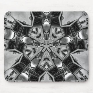 Kaleidoscope dark grey Star Mouse Pad