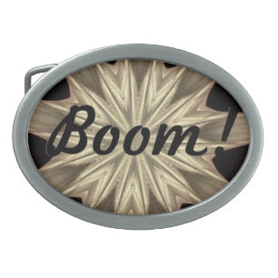 Kaleidoscope Design Oval Belt Buckle