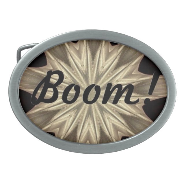Kaleidoscope Design Oval Belt Buckle (Front)