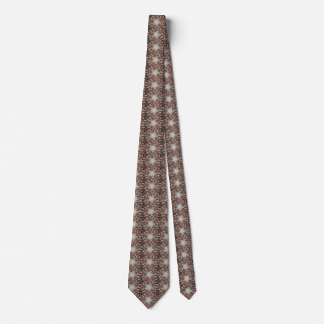 Kaleidoscope Design Star from Trunk of Palm Tree Neck Tie (Front)
