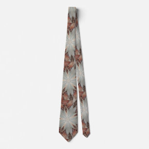 Kaleidoscope Design Star from Trunk of Palm Tree Neck Tie