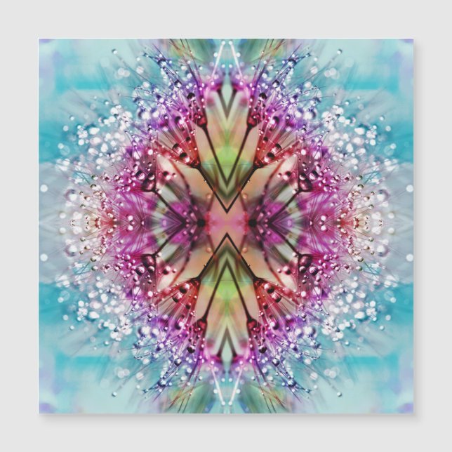 Kaleidoscope Dewdrops: Abstract Floral Art (Front)