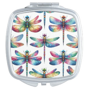 Kaleidoscope Dragonflies Compact Mirror