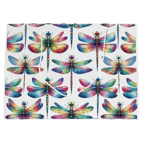 Kaleidoscope Dragonflies Large Gift Bag