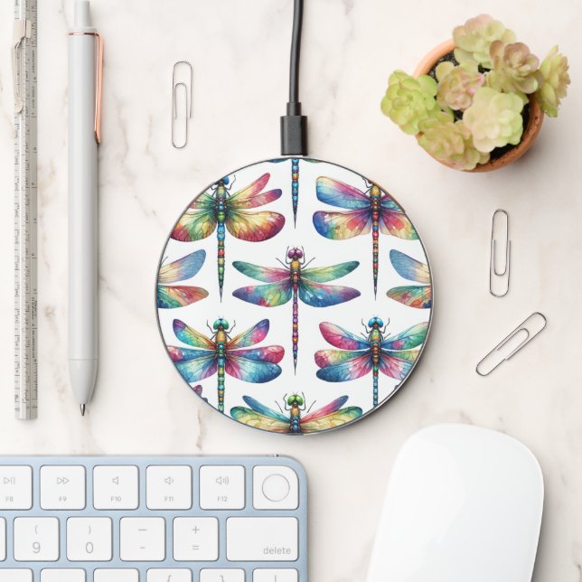 Kaleidoscope Dragonflies Wireless Charger (Desk)