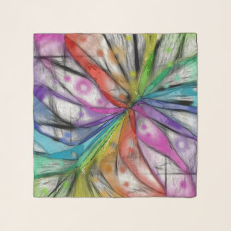 KALEIDOSCOPE DRAGONFLY Abstract Art Design Scarf