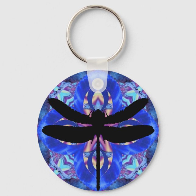 Kaleidoscope Dragonfly Keychain (Front)