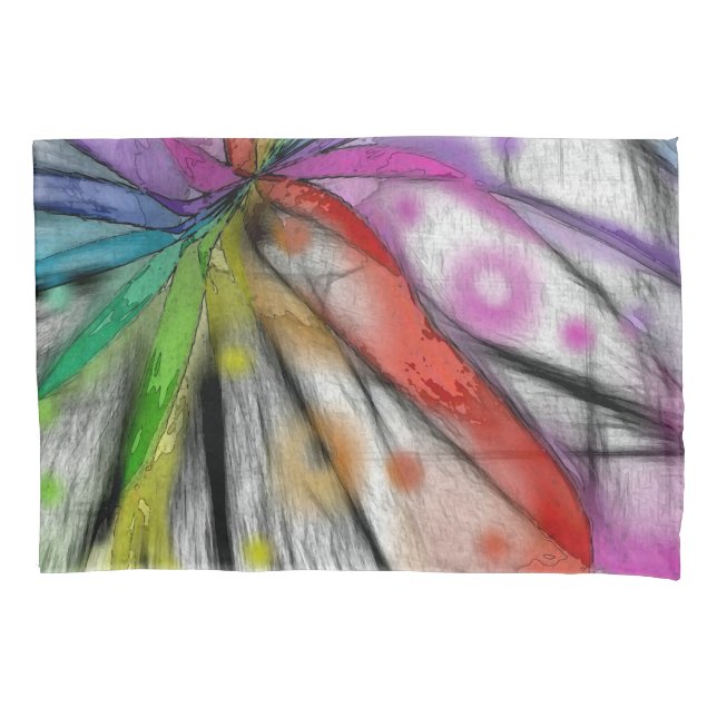 Kaleidoscope Dragonfly Pillow Case (Front)