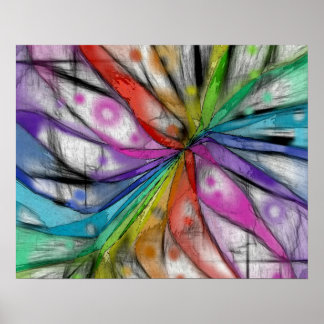 Kaleidoscope Dragonfly Poster