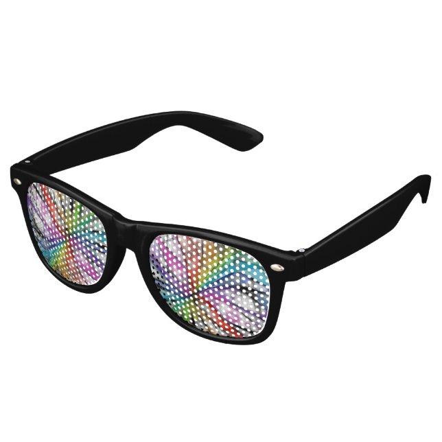 Kaleidoscope Dragonfly Retro Sunglasses (Angled)