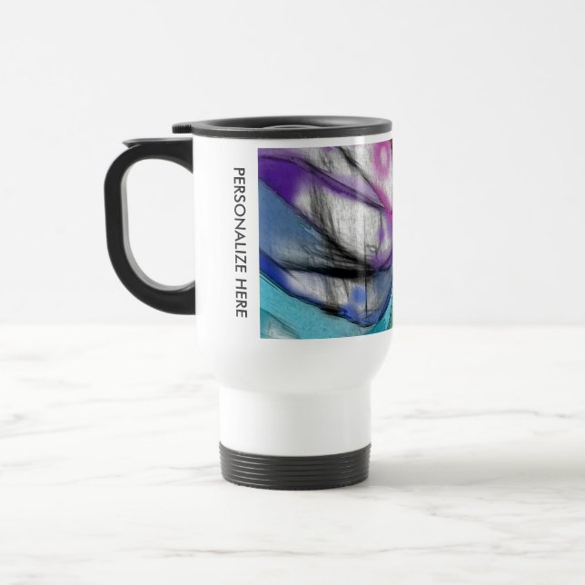 Kaleidoscope Dragonfly Travel Mug (Left)
