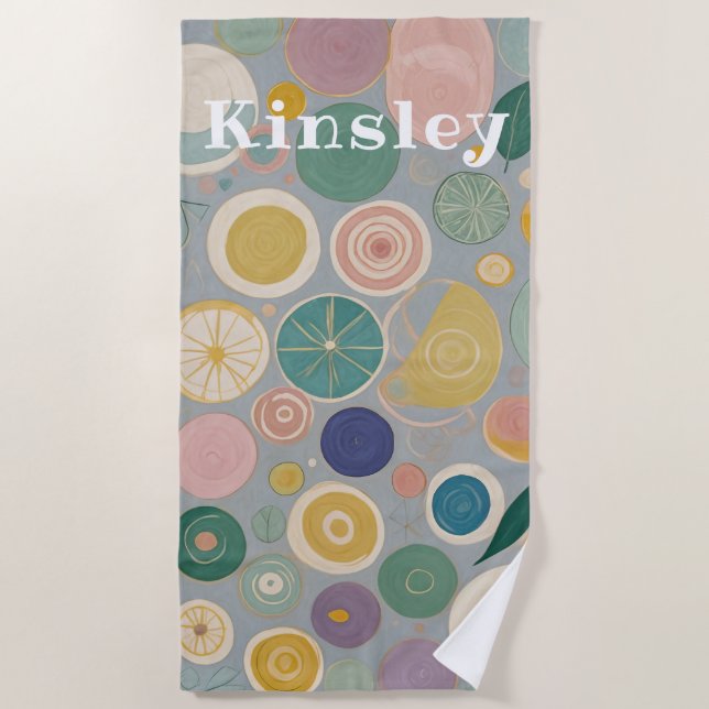 Kaleidoscope Dream Personalized Beach Towel (Front)