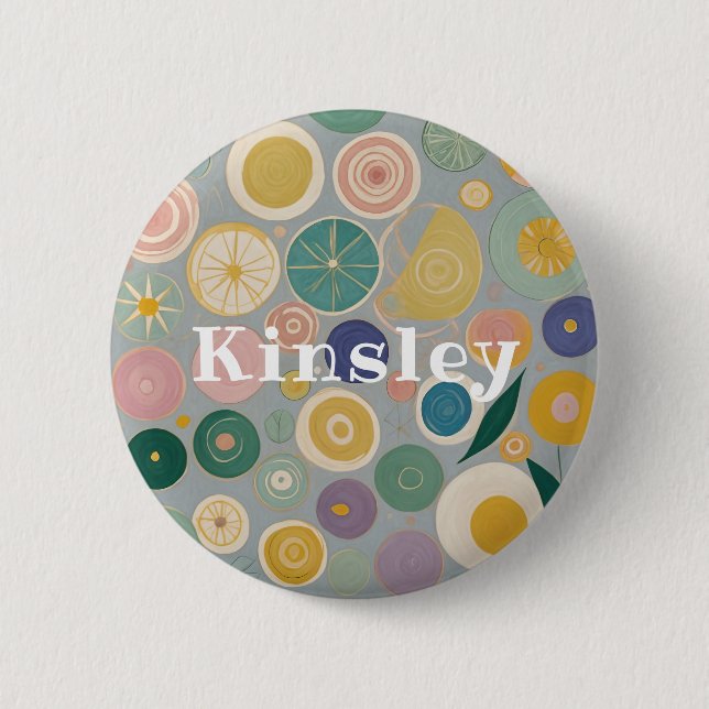 Kaleidoscope Dream Personalized Button (Front)