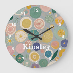 Kaleidoscope Dream Personalized Large Clock