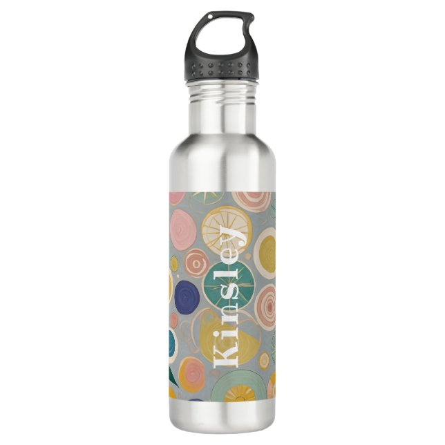 Kaleidoscope Dream Personalized Stainless Steel Water Bottle (Front)