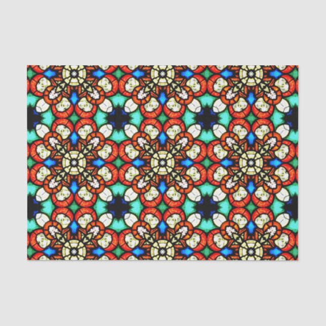 kaleidoscope faces tissue paper (Front)