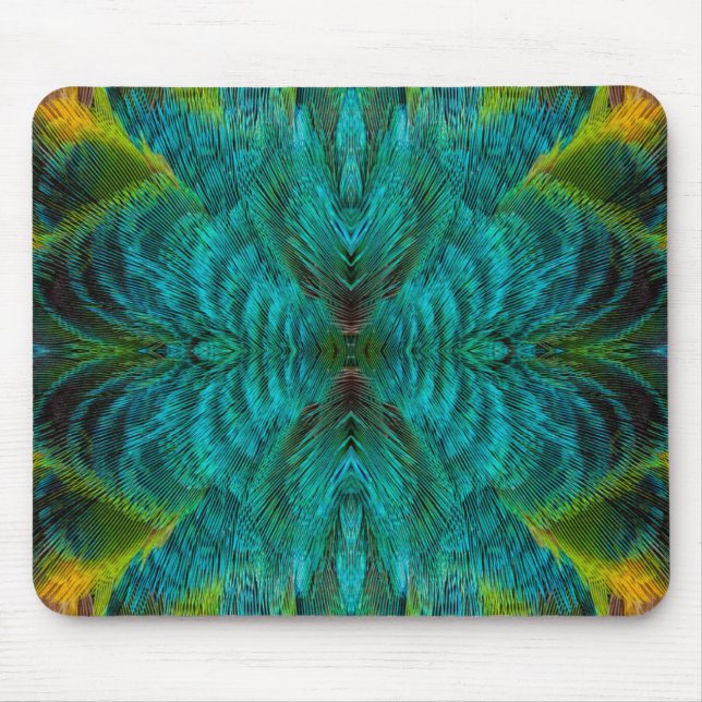 Kaleidoscope Feather Design Mouse Pad (Front)
