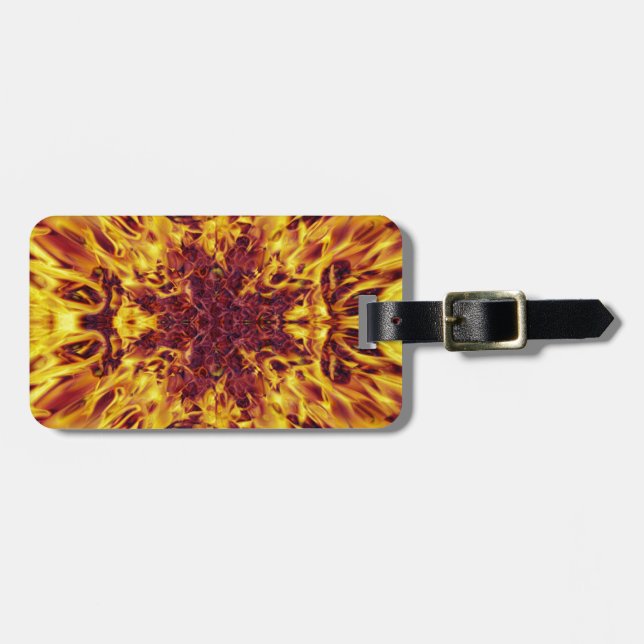 Kaleidoscope Fire Explosion Luggage Tag (Front Horizontal)