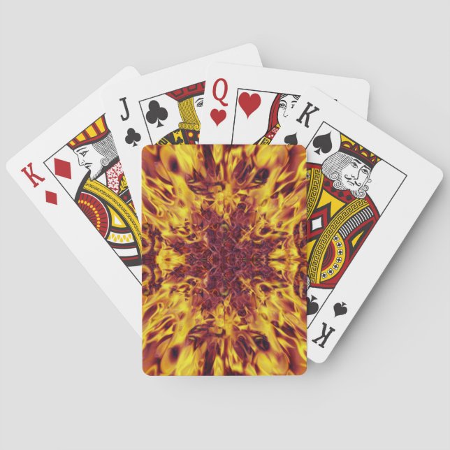 Kaleidoscope Fire Explosion Poker Cards (Back)