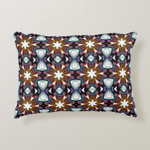 kaleidoscope floral pattern accent pillow