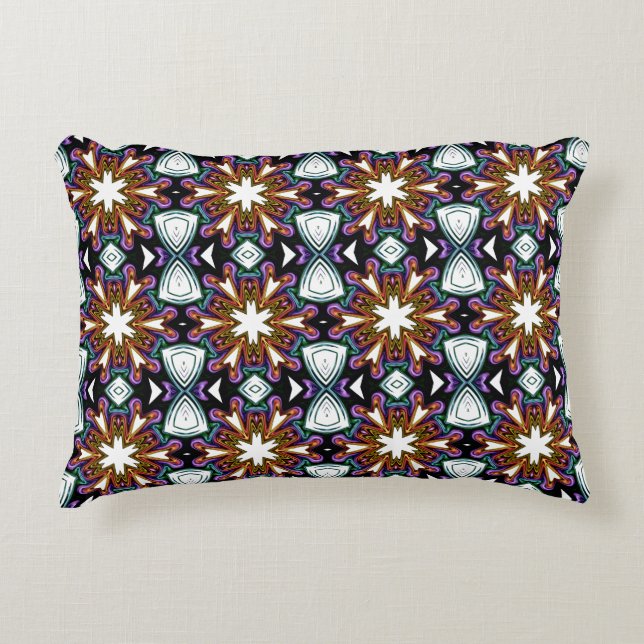kaleidoscope floral pattern  accent pillow (Front)