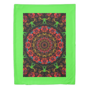 Kaleidoscope Flower Hibiscus I + your idea Duvet Cover