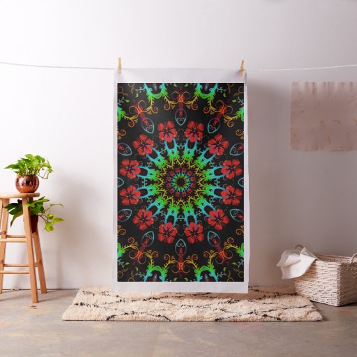 Kaleidoscope Flower Hibiscus II + your idea Fabric