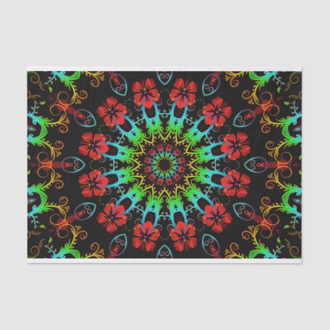 Kaleidoscope Flower Hibiscus II + your idea Tissue Paper (Front)