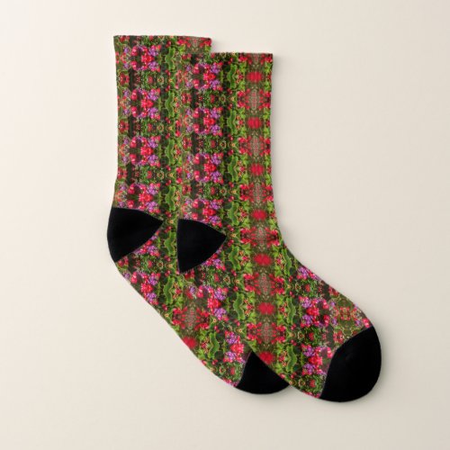 Kaleidoscope Flower Pattern 6 Socks
