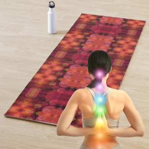 Kaleidoscope Flowers Reversible Yoga Mat