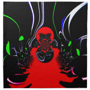 Kaleidoscope Fluid Art Print Cloth Napkin