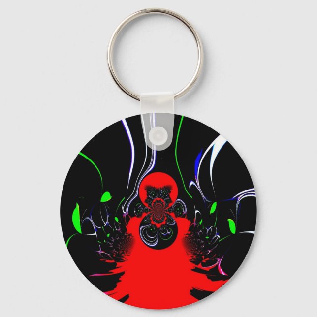 Kaleidoscope Fluid Art Print Keychain (Front)