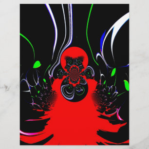 Kaleidoscope Fluid Art Print Letterhead