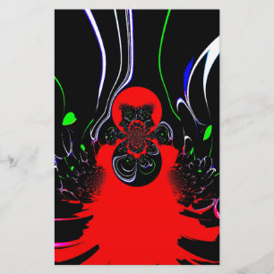 Kaleidoscope Fluid Art Print Stationery