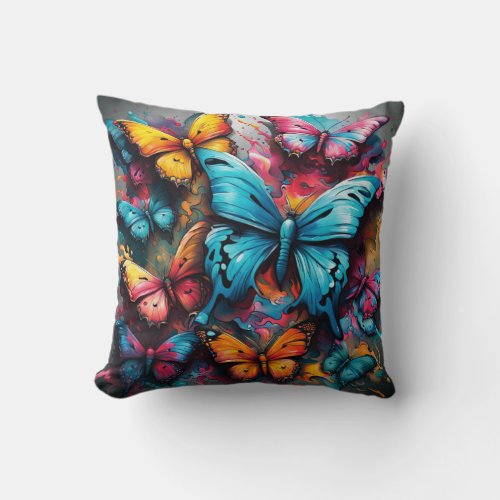 Kaleidoscope Flutter Throw Pillow