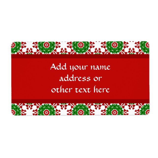 Kaleidoscope for Christmas Label (Front)