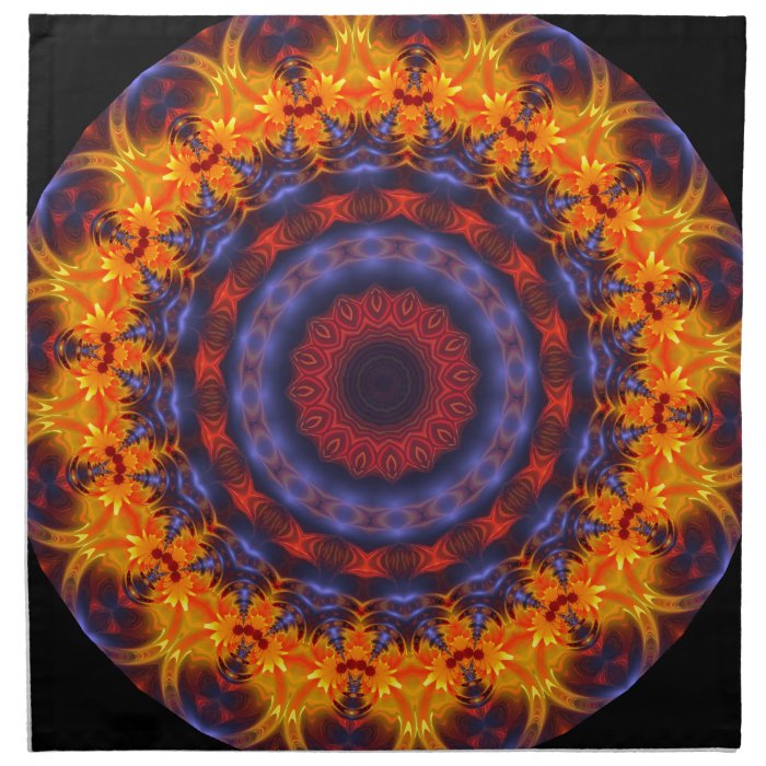 Kaleidoscope Fractal 116 Printed Napkins