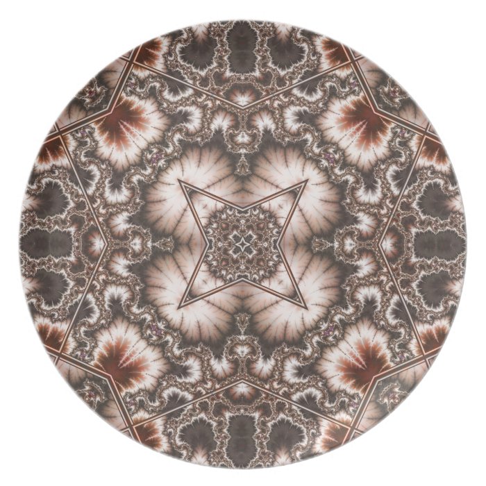 Kaleidoscope Fractal 423 Party Plates