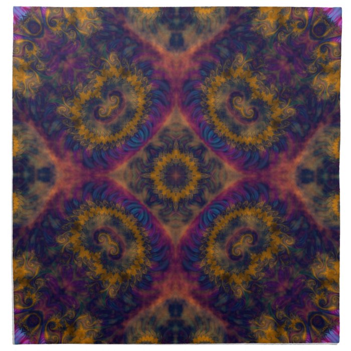 Kaleidoscope Fractal 667 Printed Napkins