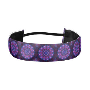 Kaleidoscope Fractal - Hearts Mandala + your text Athletic Headband