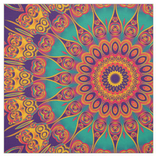 Kaleidoscope Fractal - tattoo II + your ideas Fabric