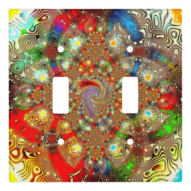 "Kaleidoscope Fury" Light Switch Cover (Front)