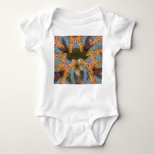 Kaleidoscope Giraffe Mandala: Abstract Safari Art Baby Bodysuit