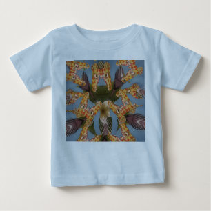 Kaleidoscope Giraffe Mandala: Abstract Safari Art Baby T-Shirt