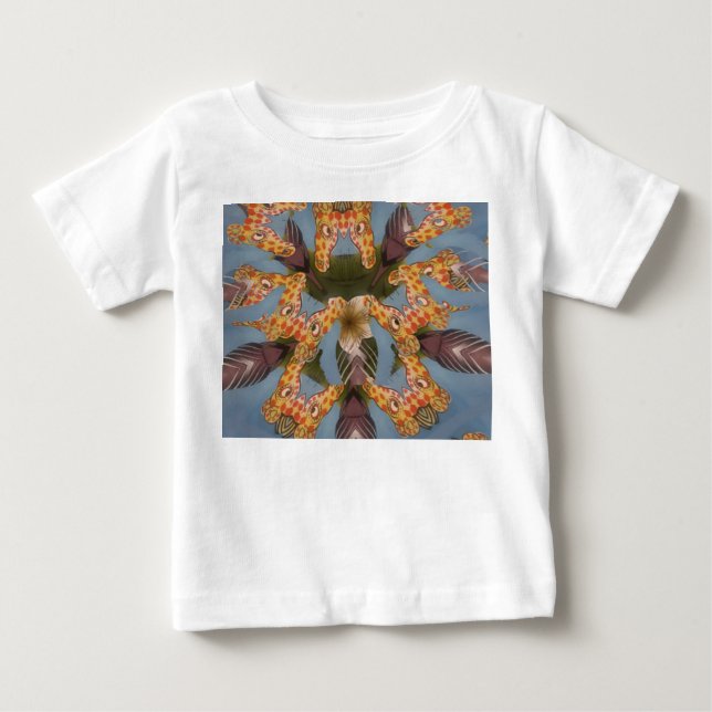 Kaleidoscope Giraffe Mandala: Abstract Safari Art Baby T-Shirt (Front)