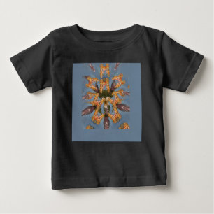 Kaleidoscope Giraffe Mandala: Abstract Safari Art Baby T-Shirt
