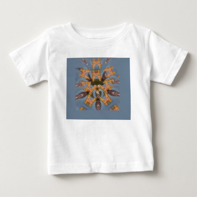 Kaleidoscope Giraffe Mandala: Abstract Safari Art Baby T-Shirt (Front)